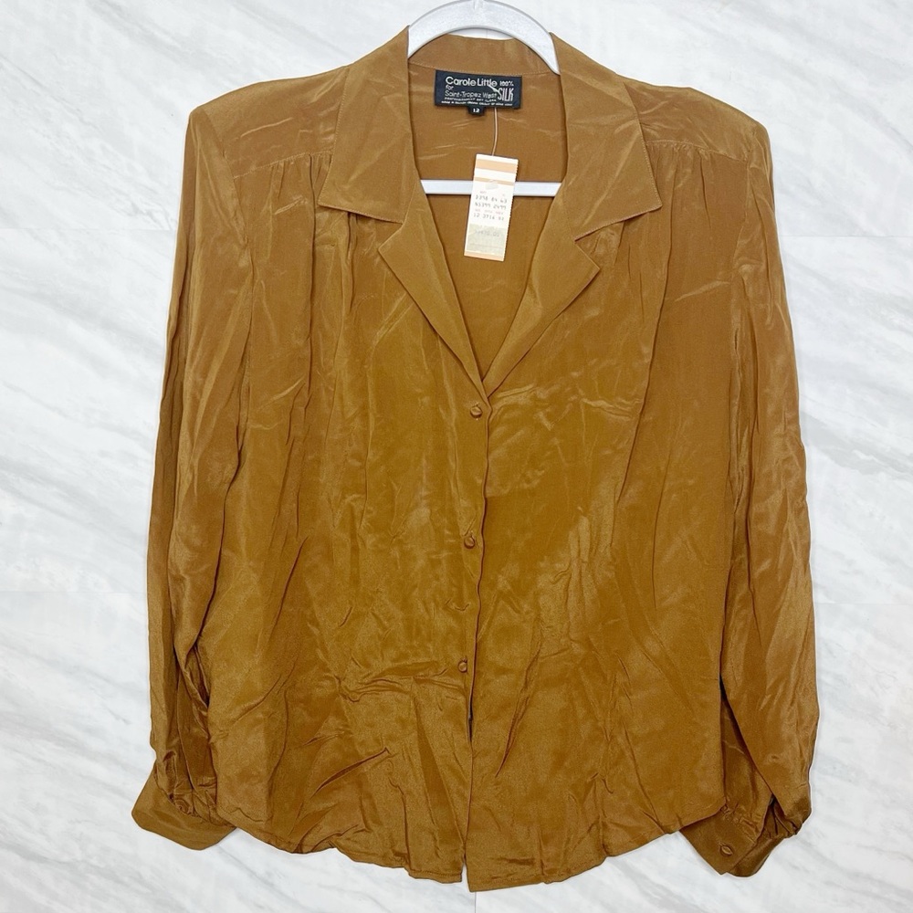 Vintage Carol Little for Saint Tropez Silk Blouse 12